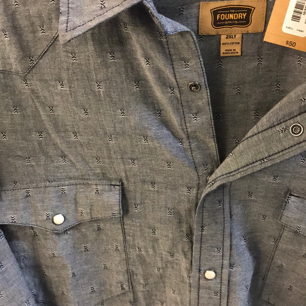Blue button up shirt - Picture 2 of 4